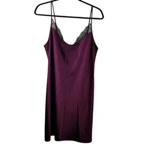 Women's Burgundy Fairycore, Babydoll Dainty, Feminine Y2K Slip Dress Sz M